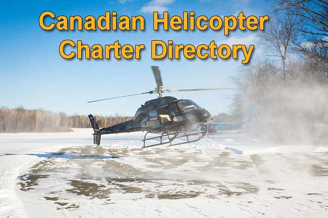 Canadian helicopter air charter directory banner