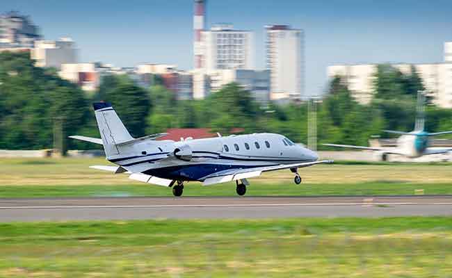 Private jet departures for U.S. business travel