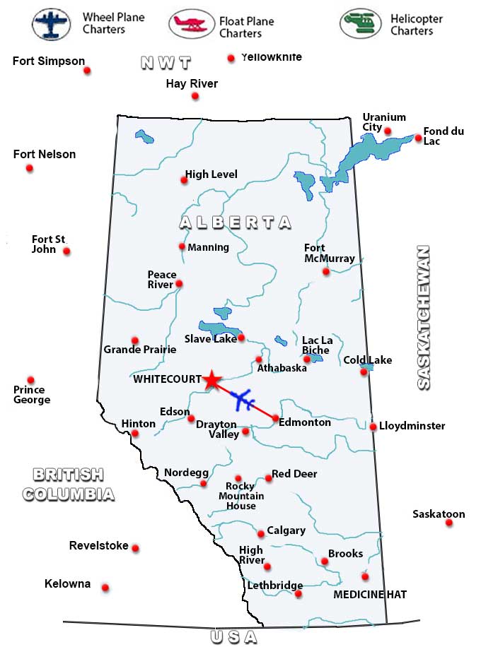 Charter Flights To Whitecourt Alberta Charter Flight Network