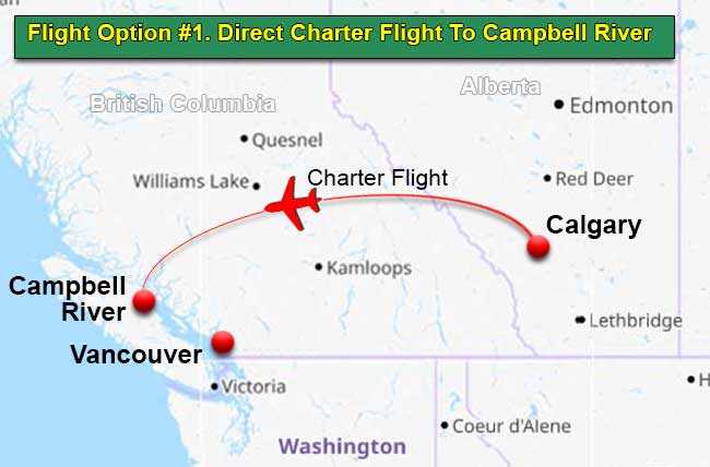 Charter flights from Calgary to Campbell River
