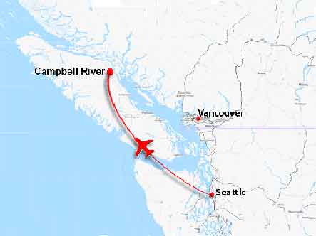 Seattle charter flights to Campbell River