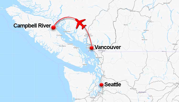 Charter flights to Vancouver Island